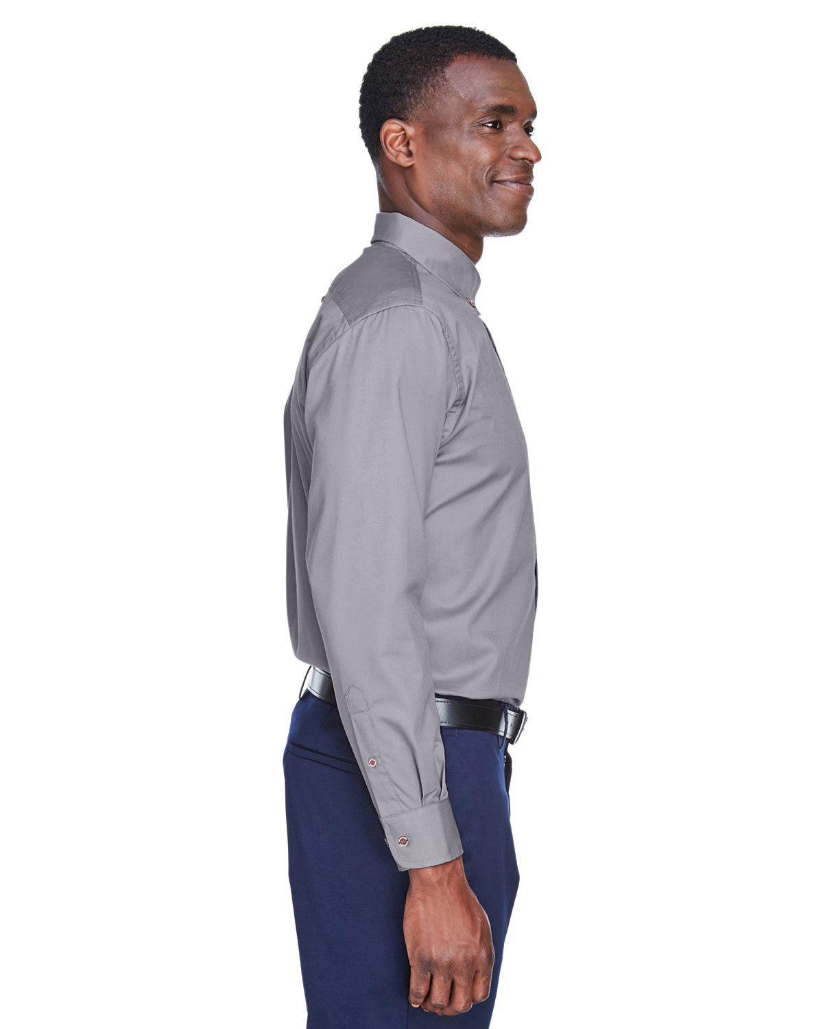 'Harriton M500T Tall Men's Easy Blend Long-Sleeve Twill Shirt with Stain-Release'
