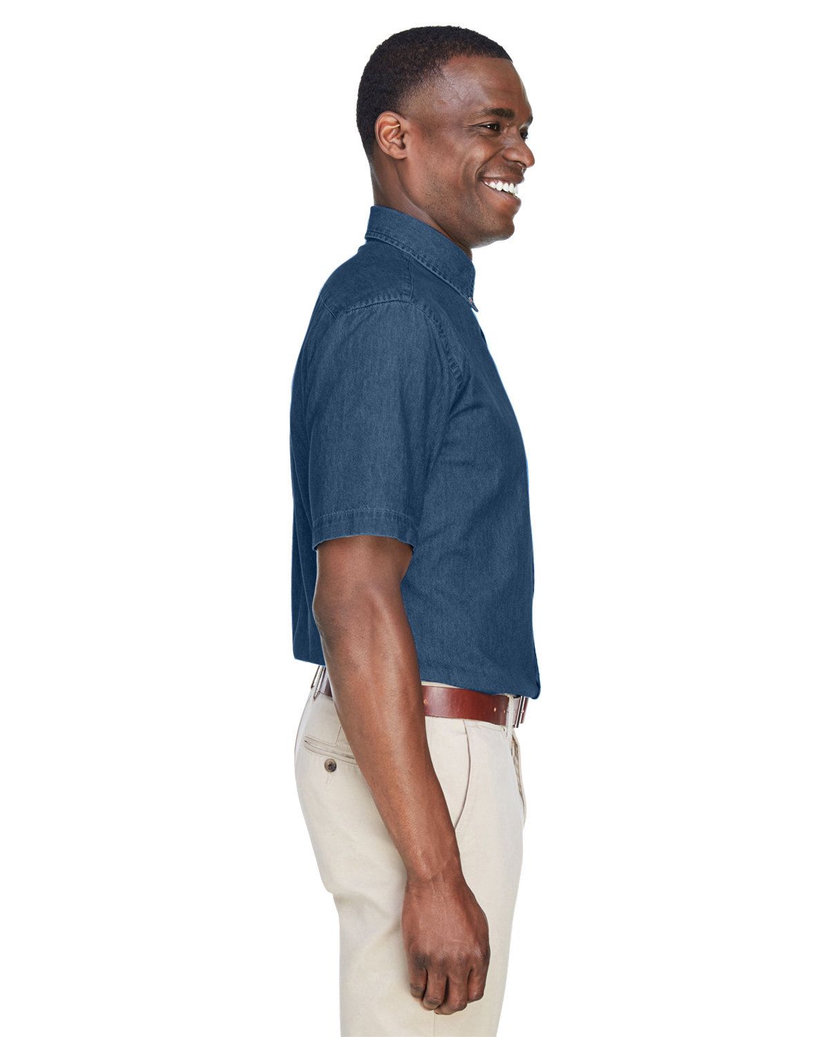 Harriton Mens Stylish Denim Shirt