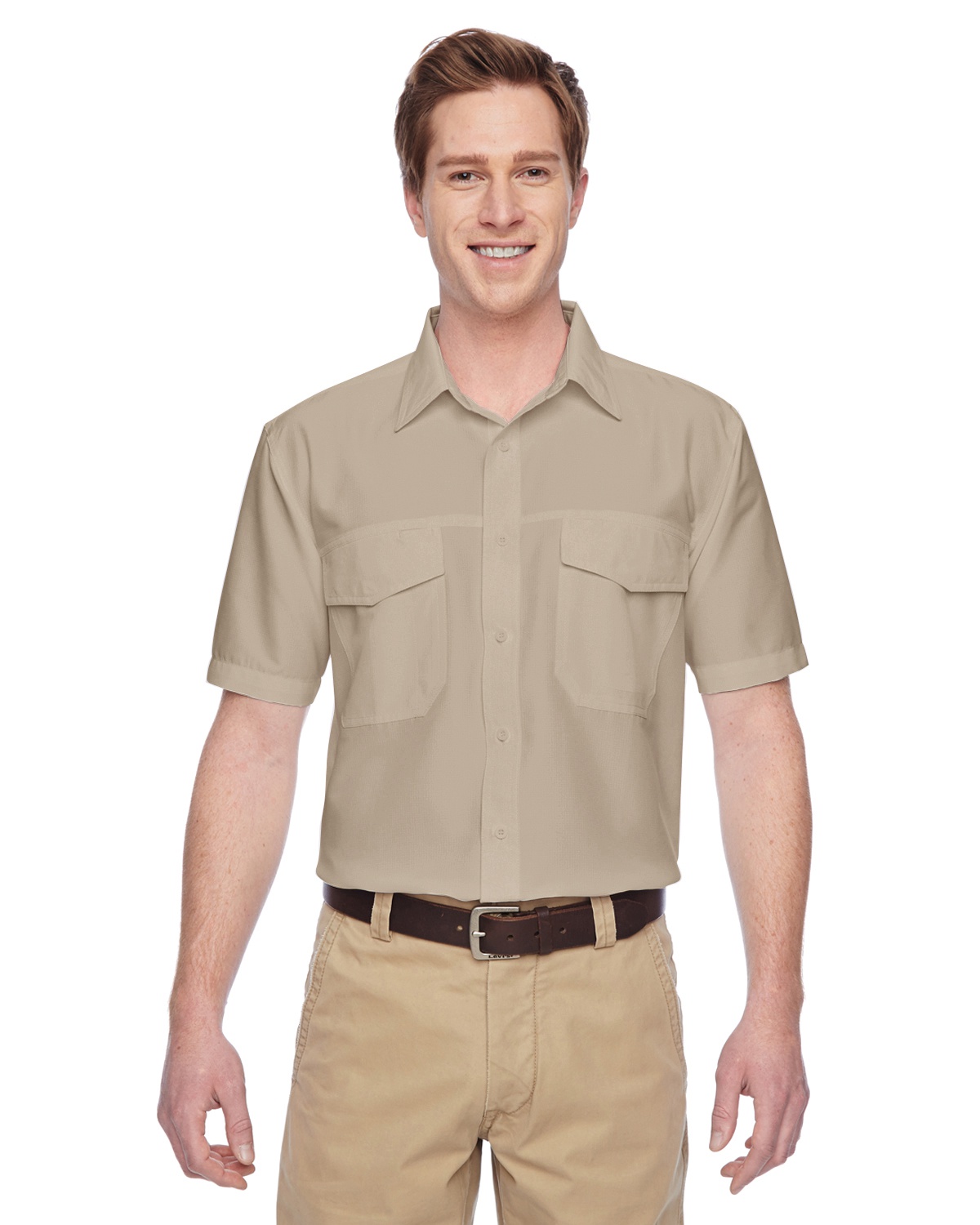 'Harriton M580 Men's Key West Short Sleeve Performance Staff Shirt'