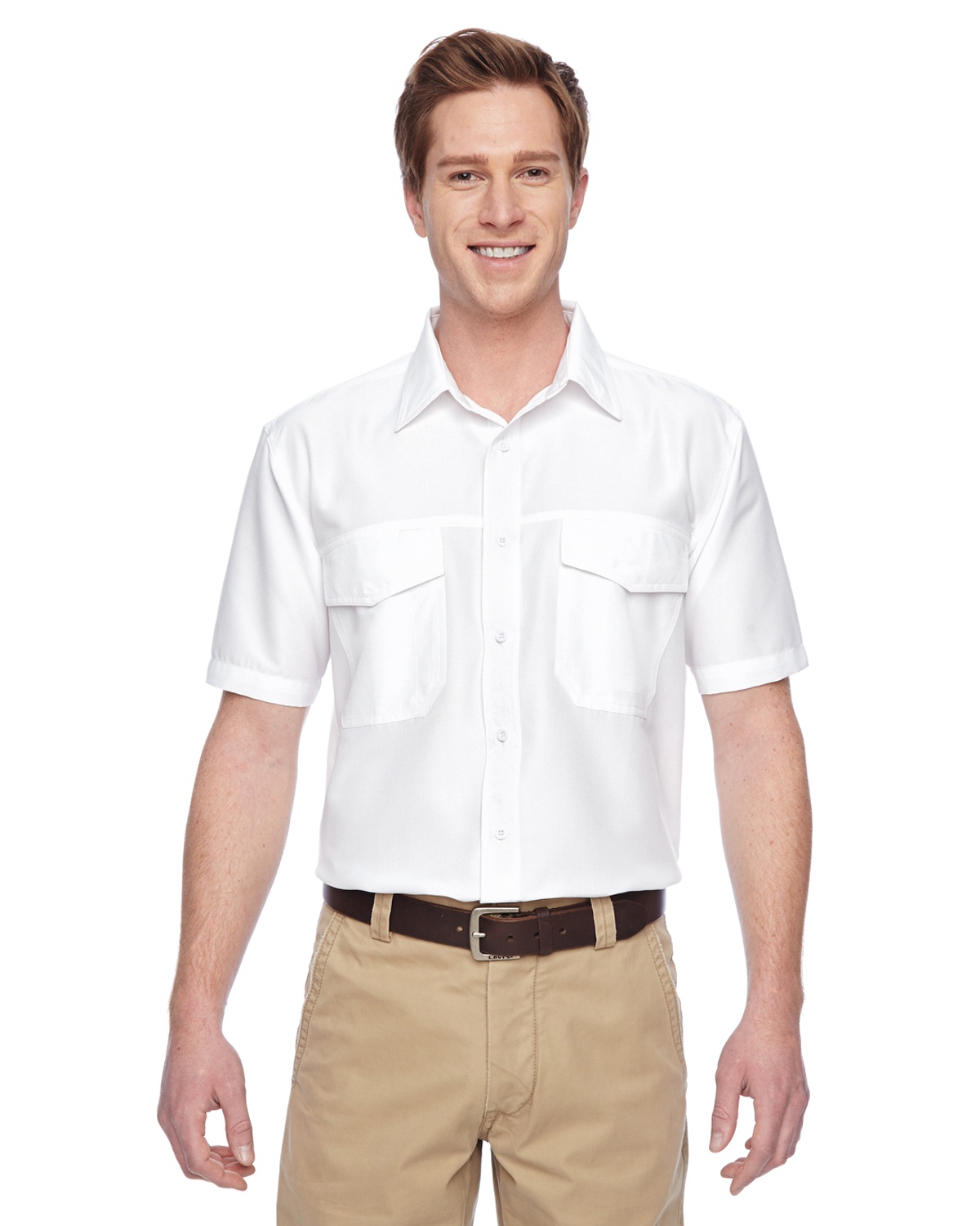 'Harriton M580 Men's Key West Short Sleeve Performance Staff Shirt'