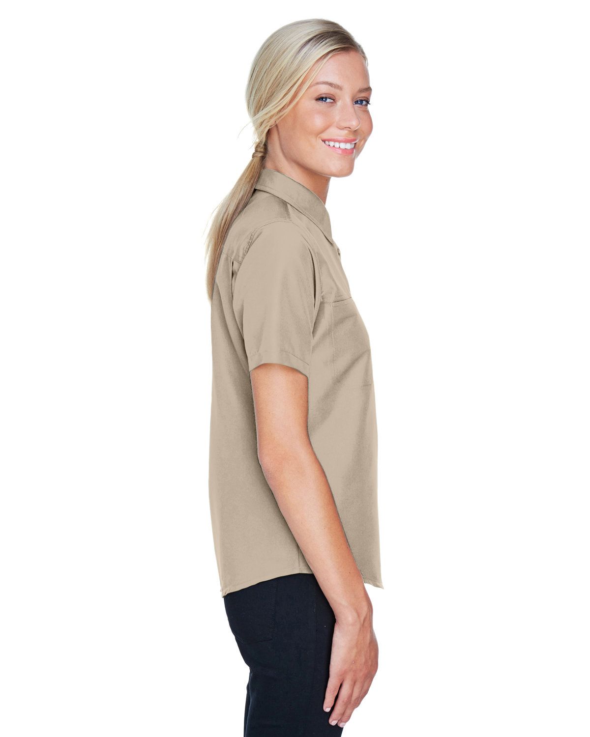 'Harriton M580W Ladies' Key West Short Sleeve Performance Staff Shirt'