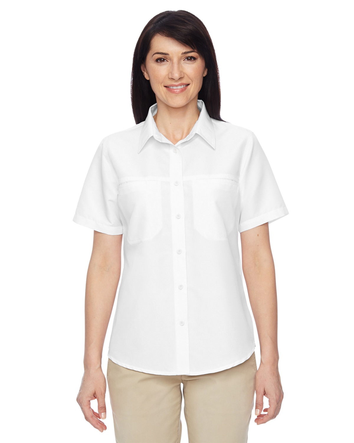 'Harriton M580W Ladies Key West Short Sleeve Performance Staff Shirt'