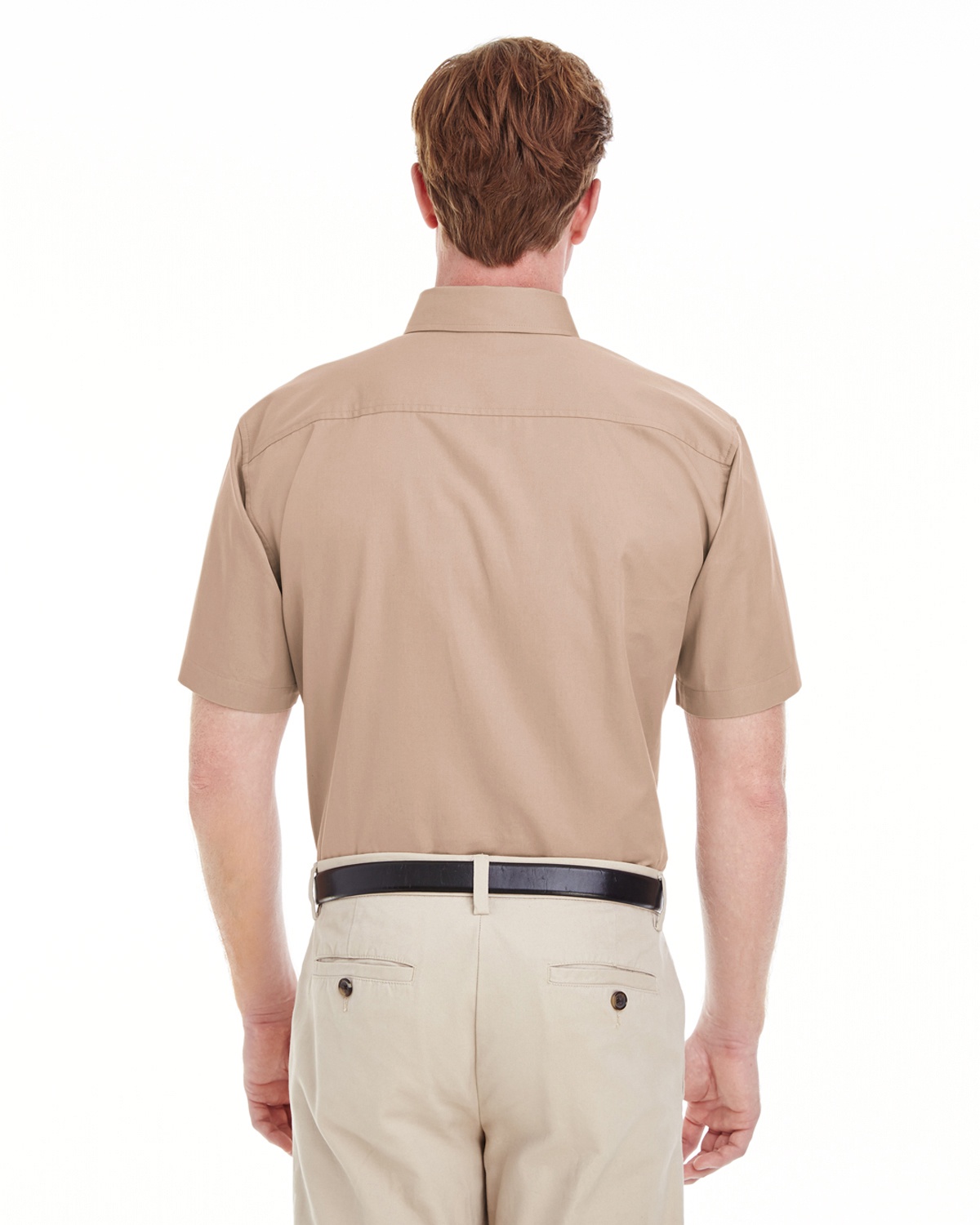 'Harriton M582 Men's Foundation 100% Cotton Short Sleeve Twill Shirt Teflon'