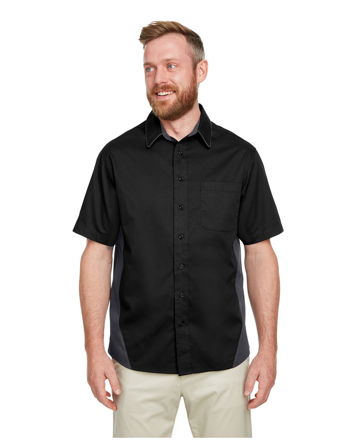 'Harriton M586 Youth Flash IL Colorblock Short Sleeve Shirt'