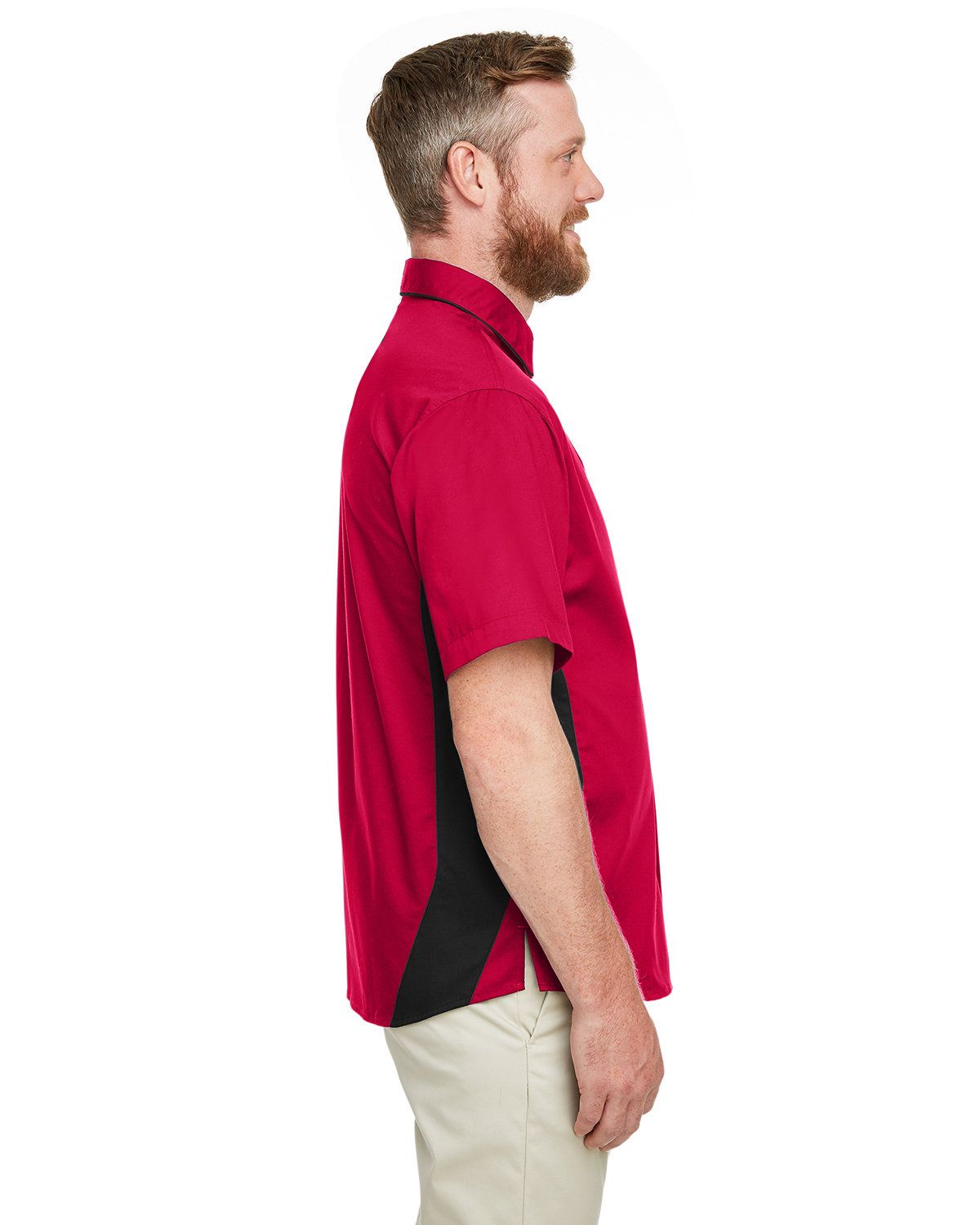 'Harriton M586T Youth Tall Flash IL Colorblock Short Sleeve Shirt'