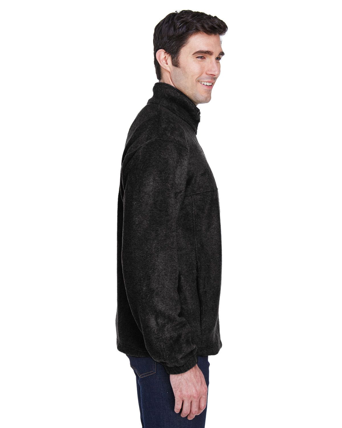 'Harriton M990 Men's Full Zip Polyester Spun Soft Fleece Jacket'