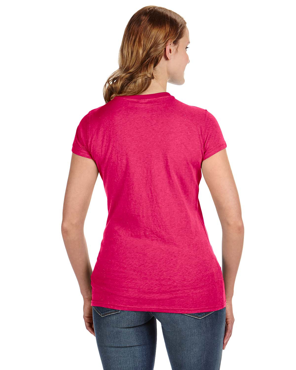 'J America JA8138 Ladies Glitter T-Shirt'