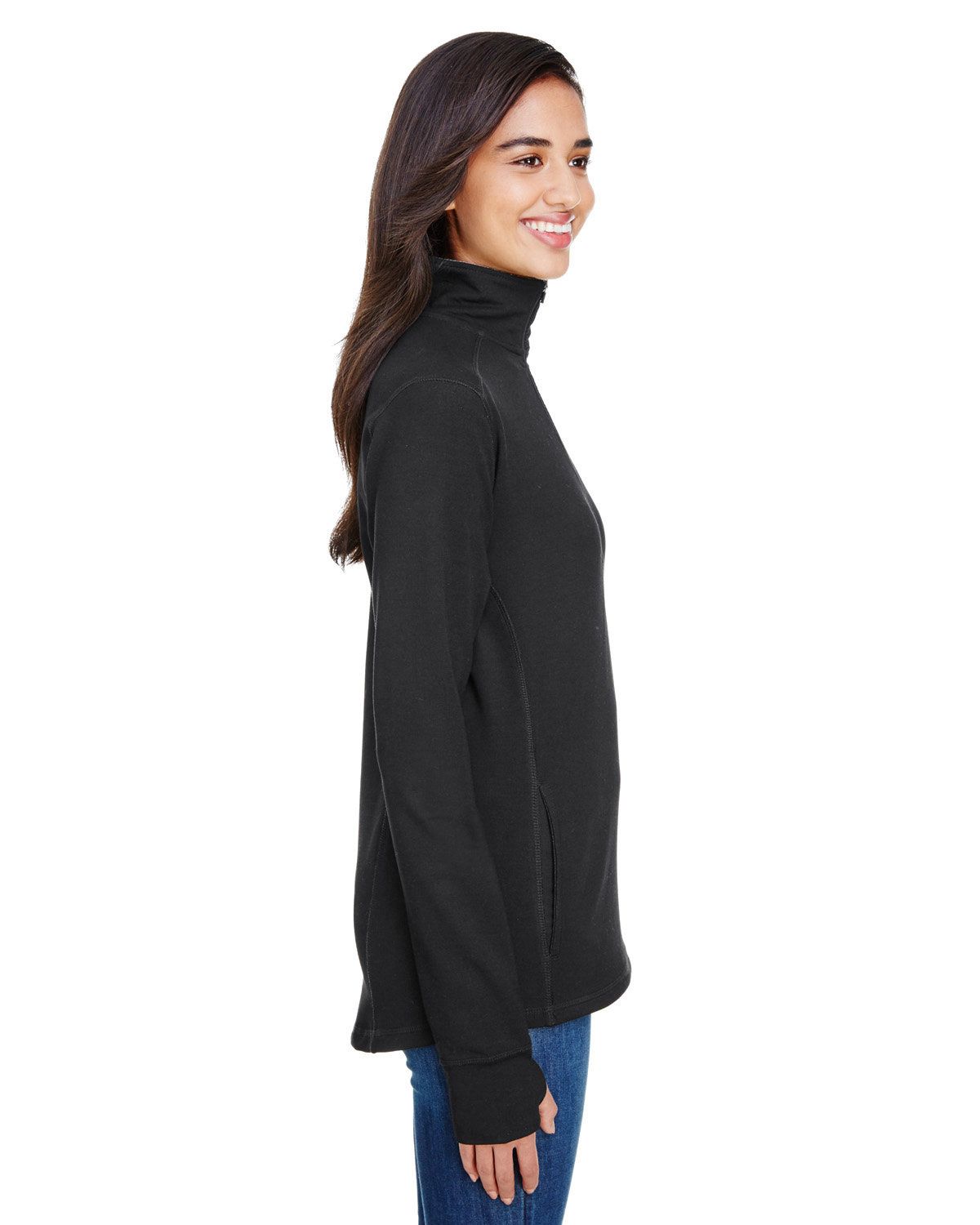 'J America JA8433 Ladies Omega Stretch Quarter Zip'