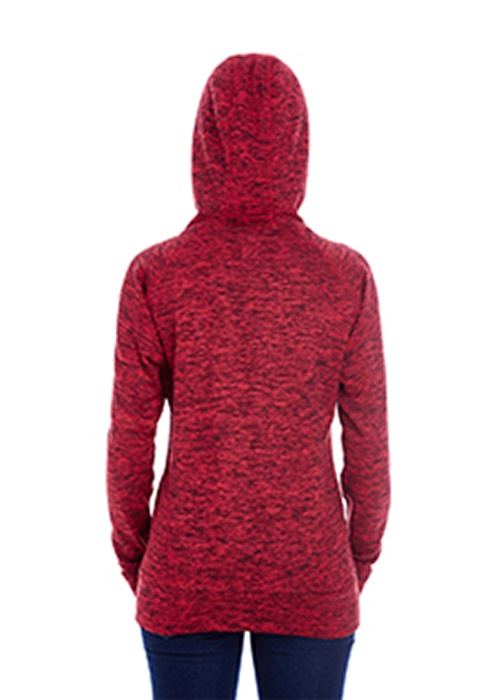 'J America JA8616 Ladies Cosmic Contrast Fleece Hoodie'