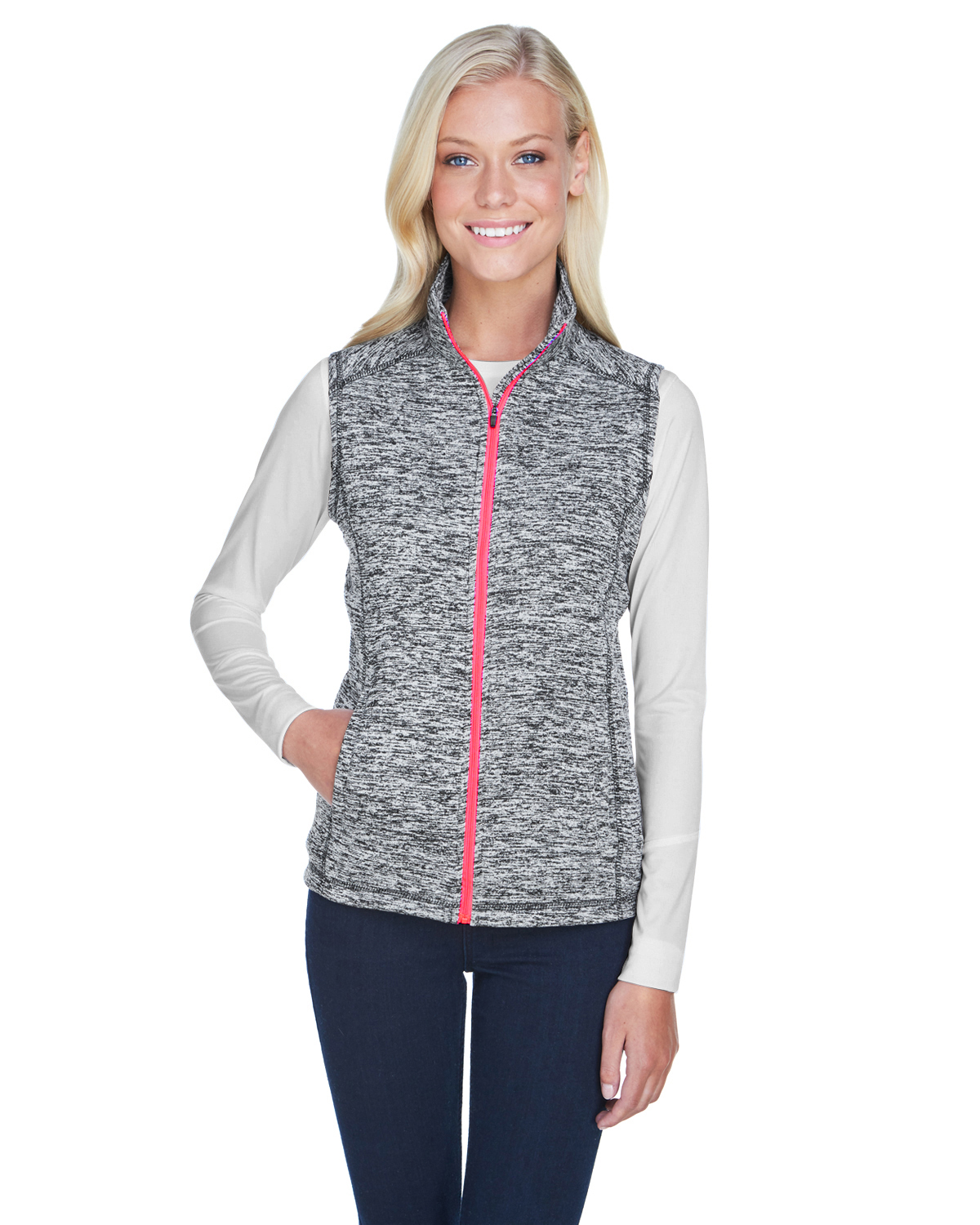 'J America JA8625 Ladies Lasic Cosmic Fleece Vest '