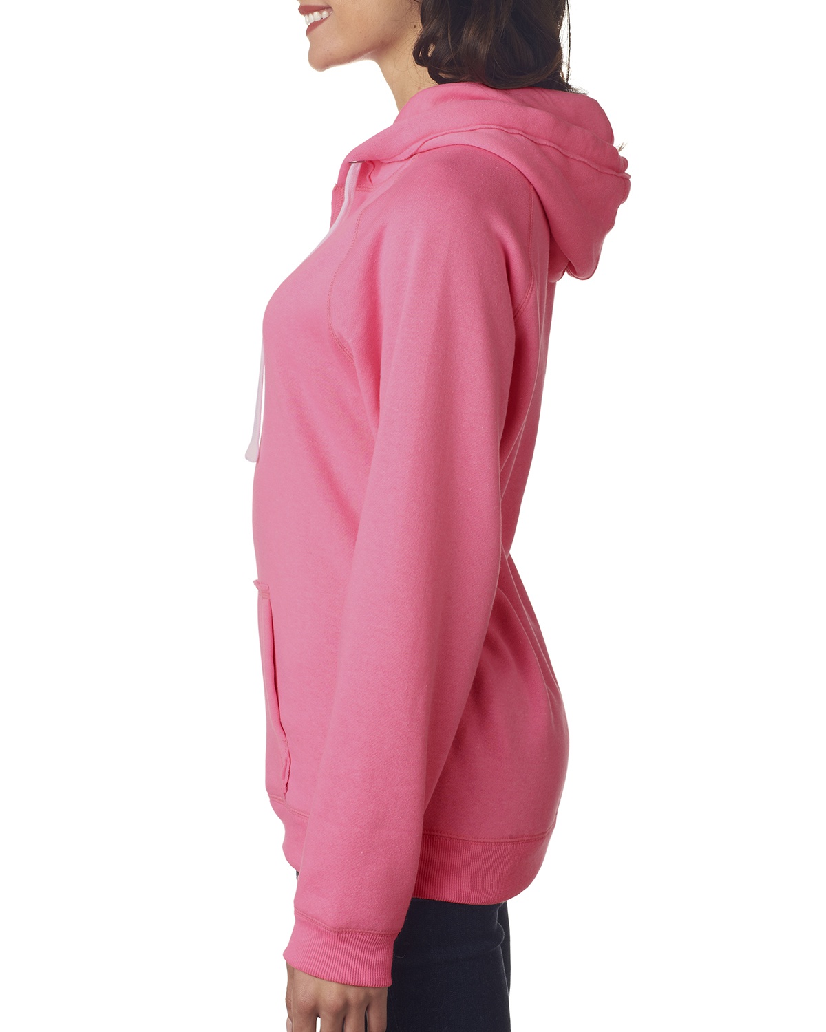 'J America JA8836 Ladies Sydney Brushed V-Neck Hood'