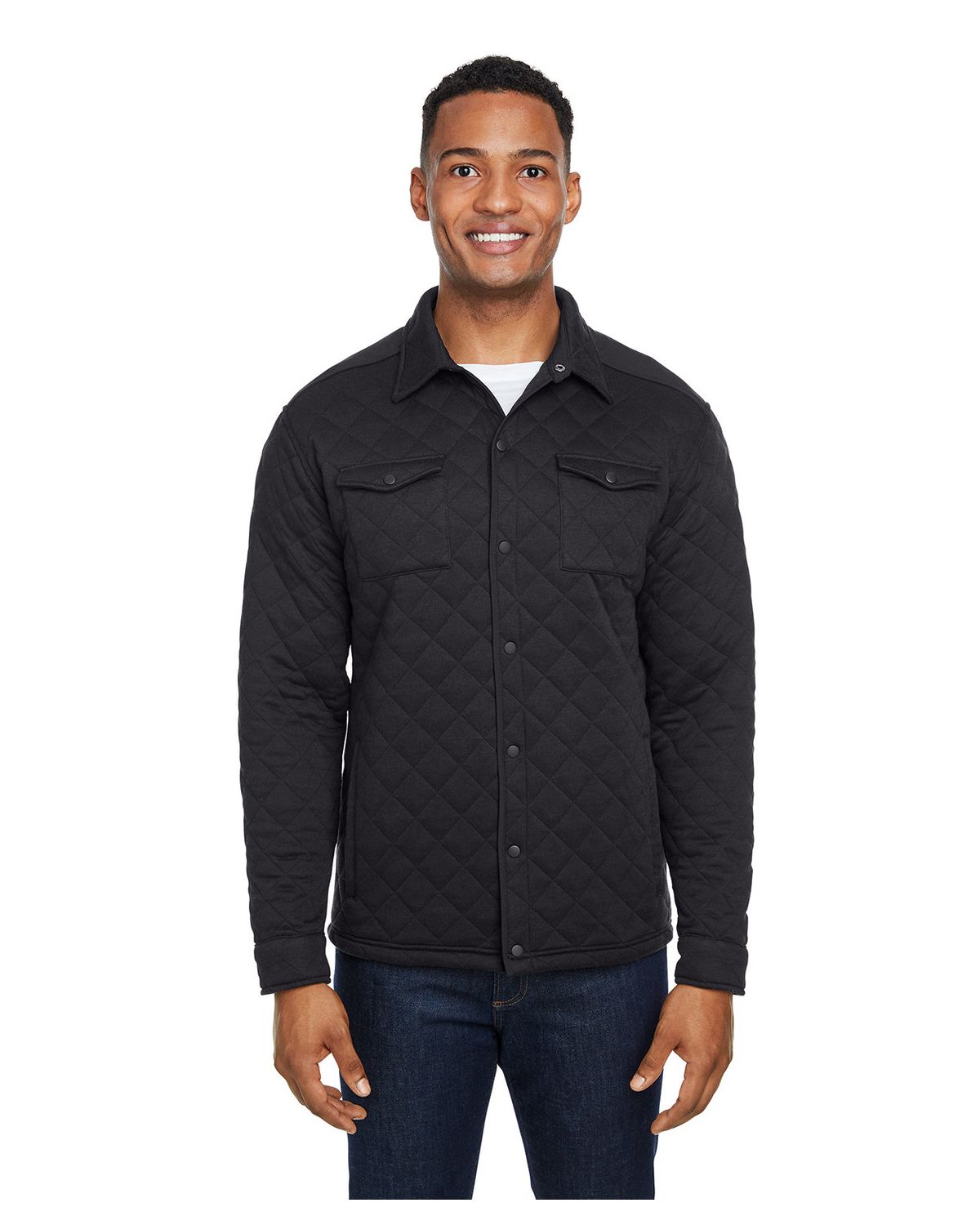 'J America JA8889 Adult Quilted Jersey Shirt Jacket'