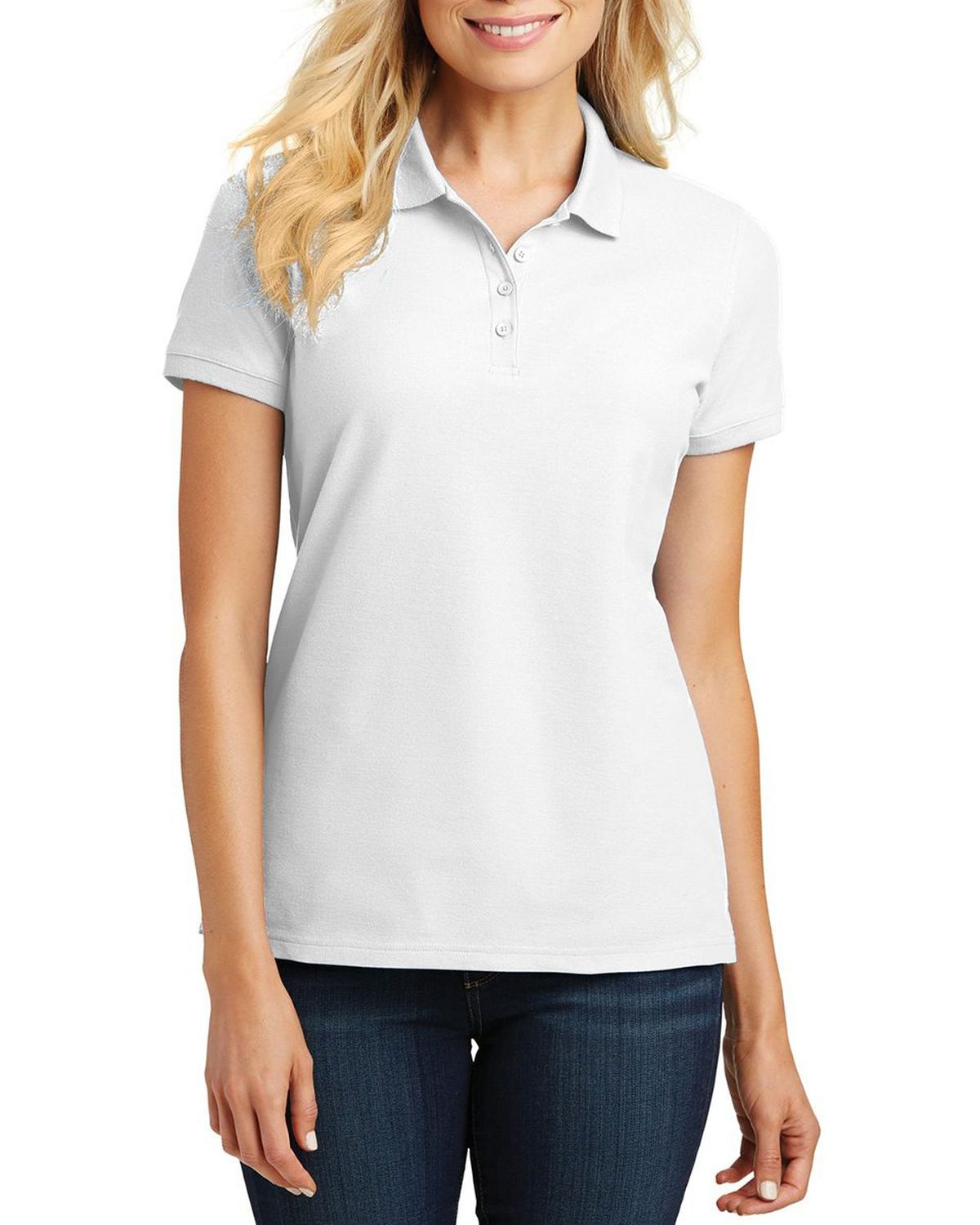 'Just Blanks Port Authority JBL100 Ladies Core Classic Pique Polo'