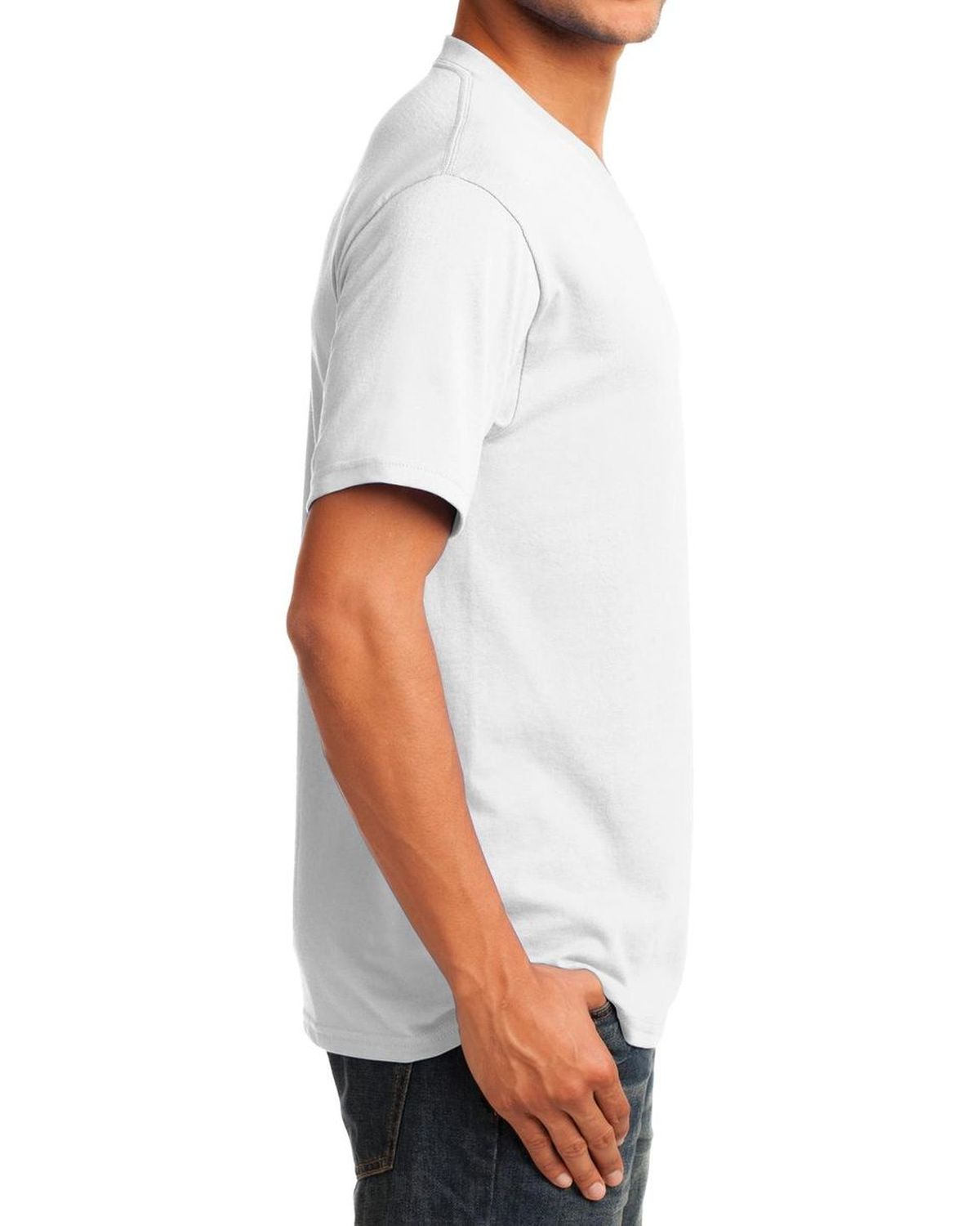 'Just Blanks Port & Company JBPC54V Core Cotton V-Neck Tee'