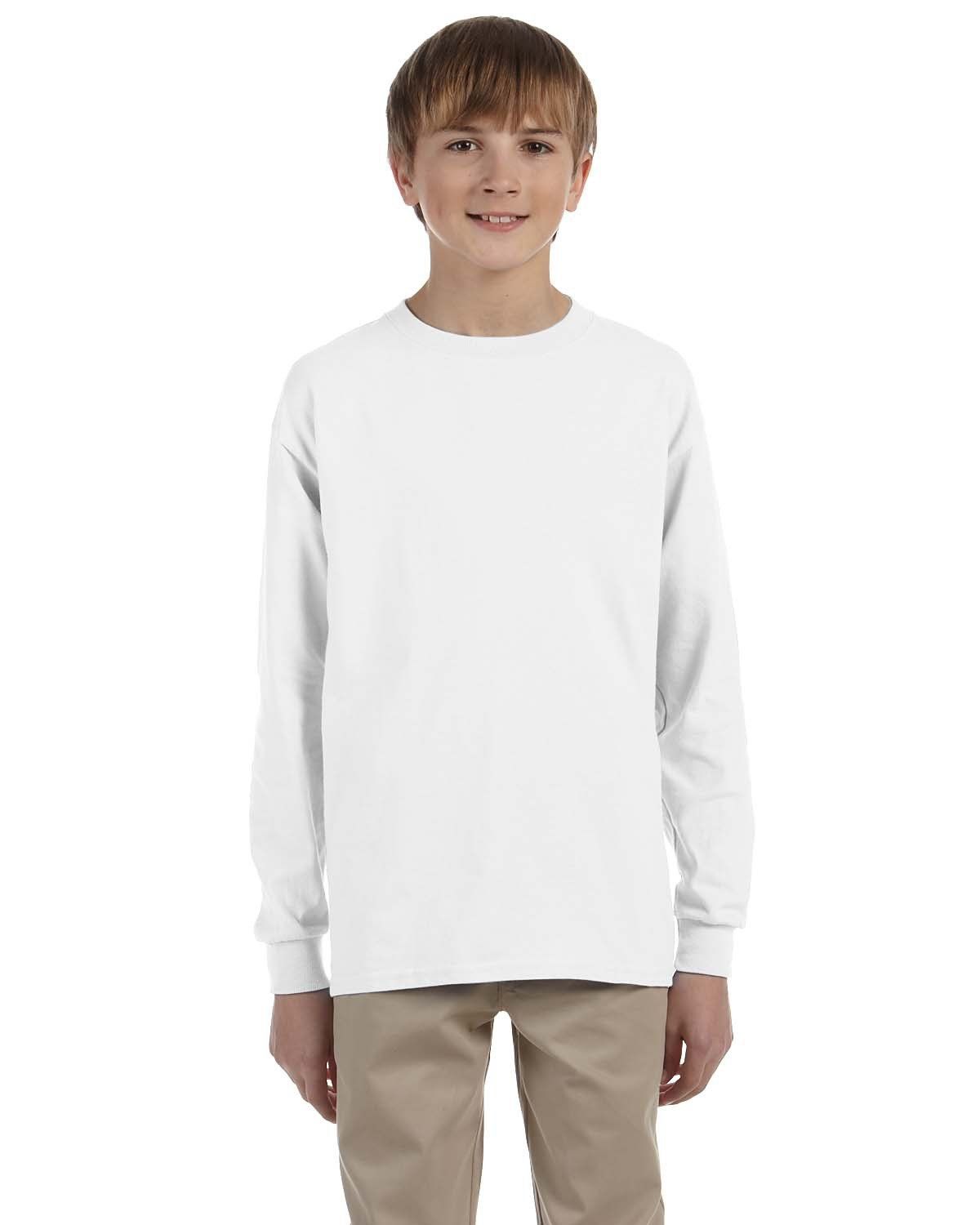 'Jerzees 29BL Youth Dri-Power Active 50/50 Cotton/Poly Long Sleeve T-Shirt'