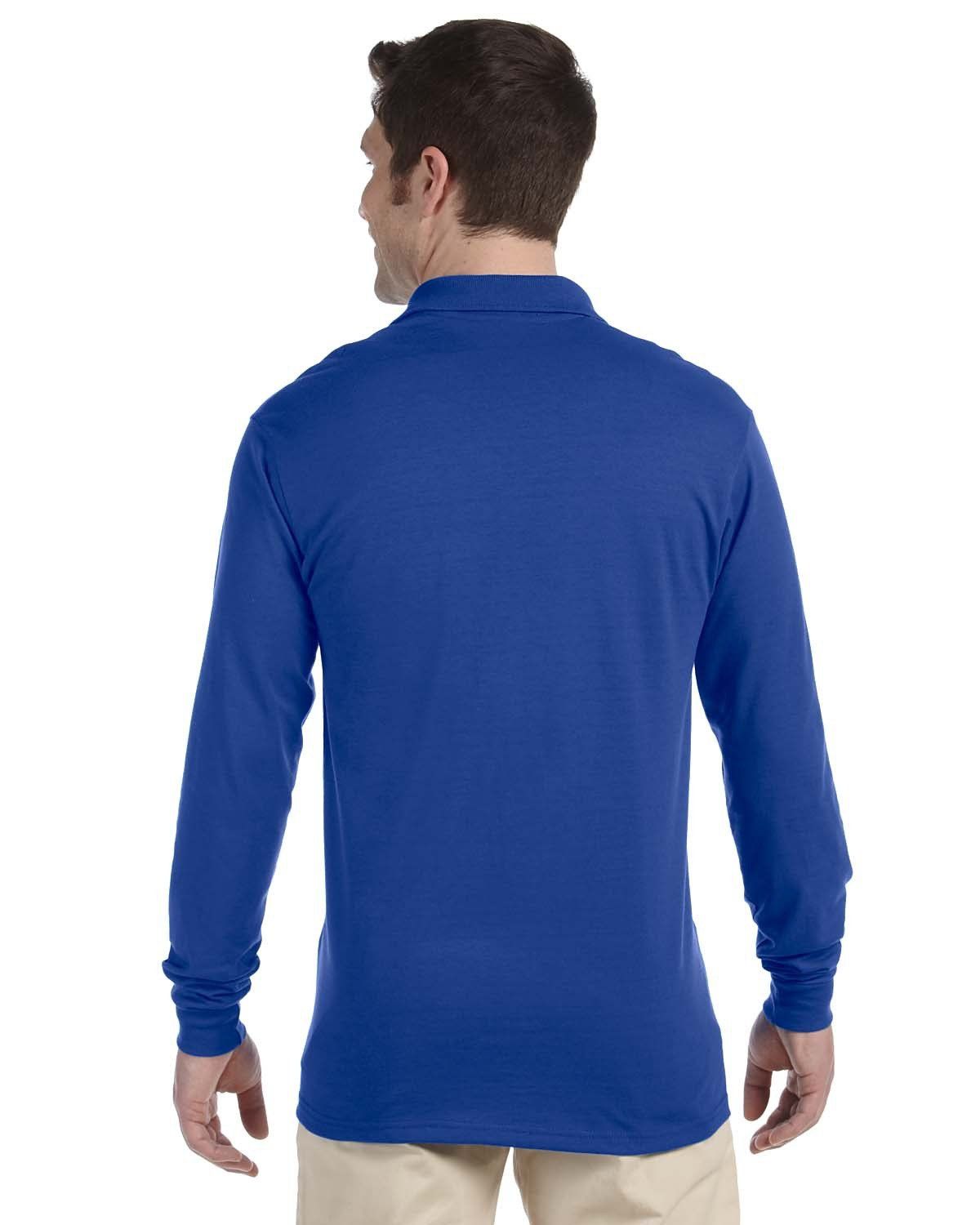 'Jerzees 437ML Men's Adult SpotShield Long Sleeve Jersey Polo Shirt'