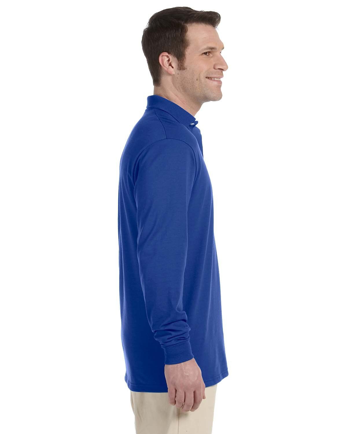 'Jerzees 437ML Men's Adult SpotShield Long Sleeve Jersey Polo Shirt'