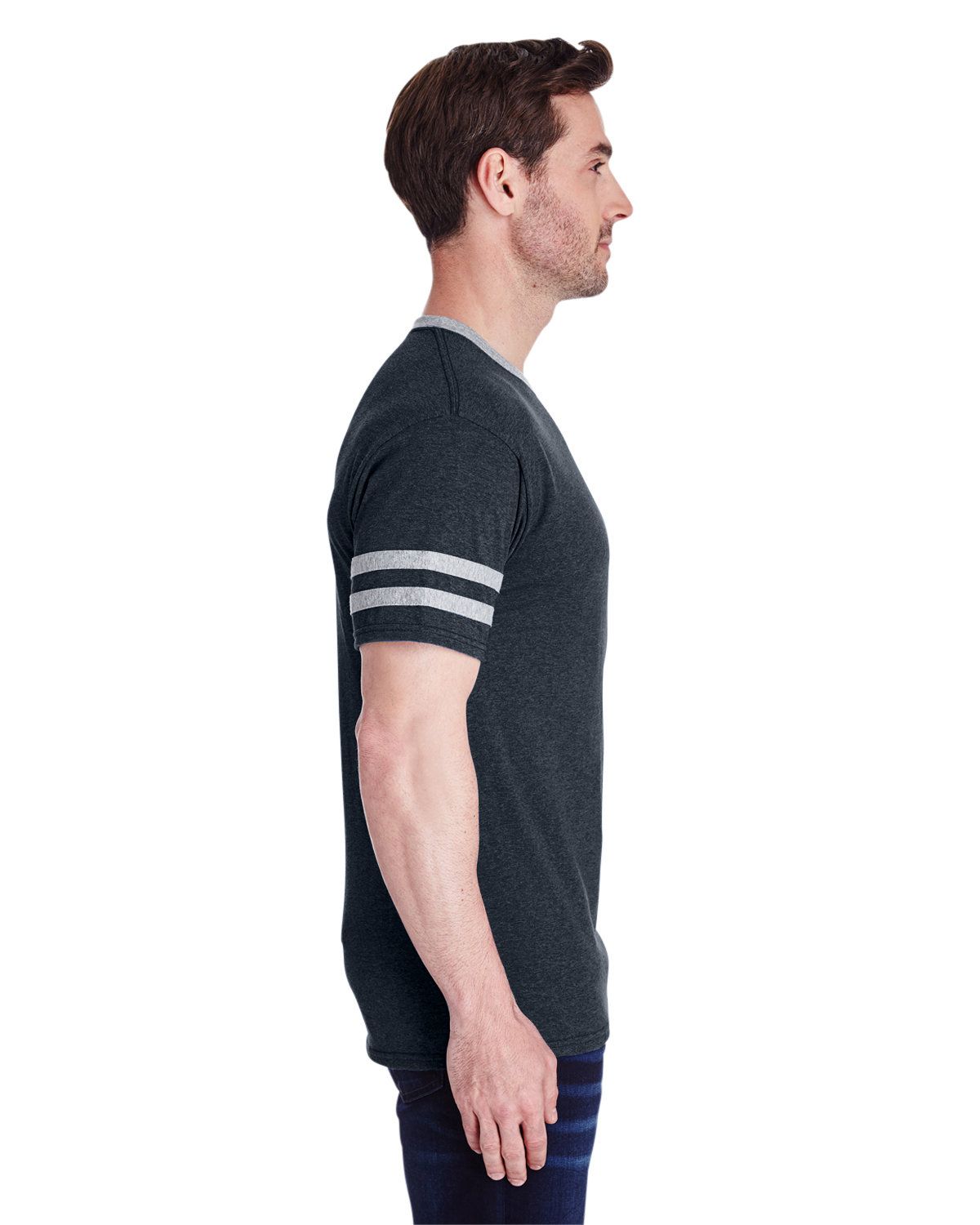 'Jerzees 602MR Adult TRI-BLEND Varsity Ringer T-Shirt'