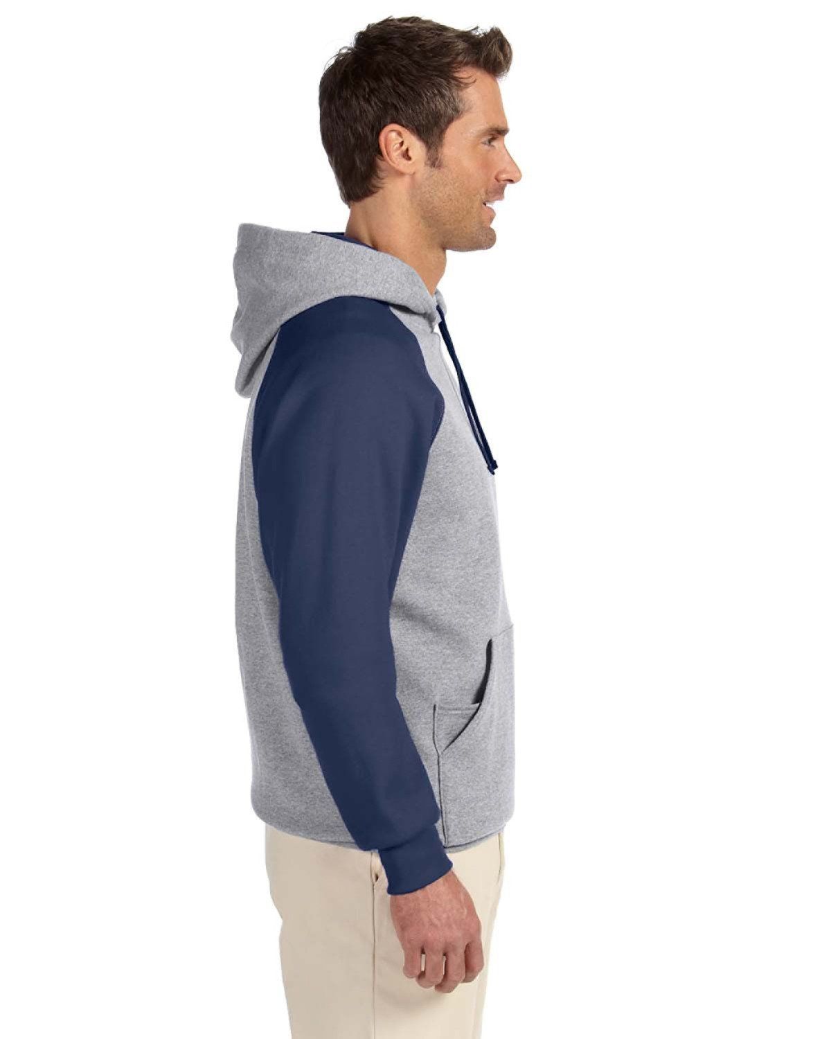 'Jerzees 96CR Adult's NuBlend Colorblock Raglan Pullover Hood'