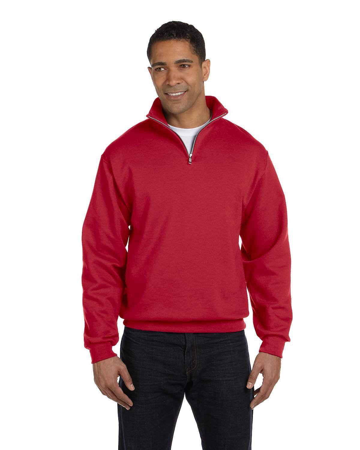 'Jerzees 995M Men's Adult NuBlend Quarter Zip Cadet Collar Sweatshirt'