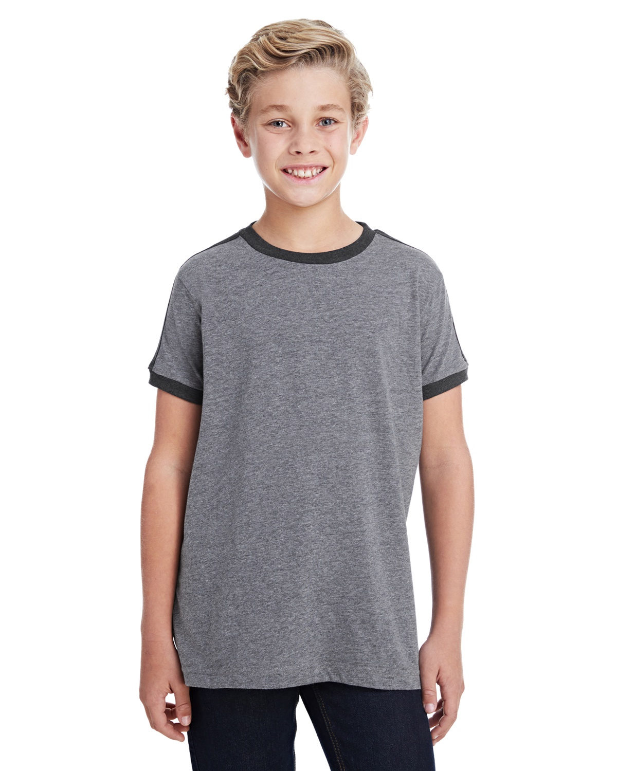 'LAT 6132 Youth Soccer Ringer Fine Jersey T-Shirt'
