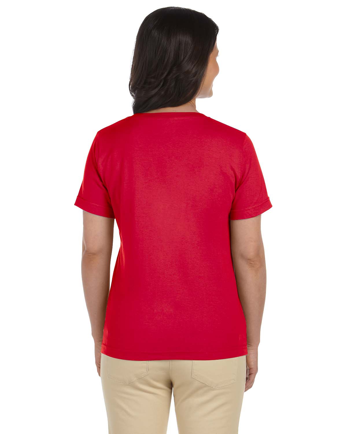 'LAT L-3587 Ladies V-Neck Premium Jersey T-Shirt'