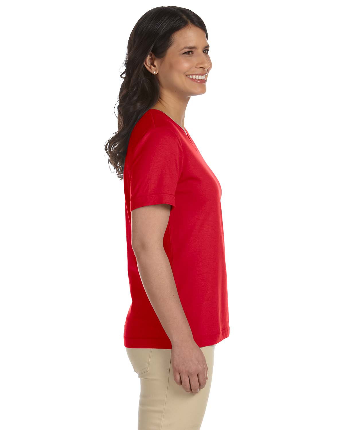 'LAT L-3587 Ladies V-Neck Premium Jersey T-Shirt'