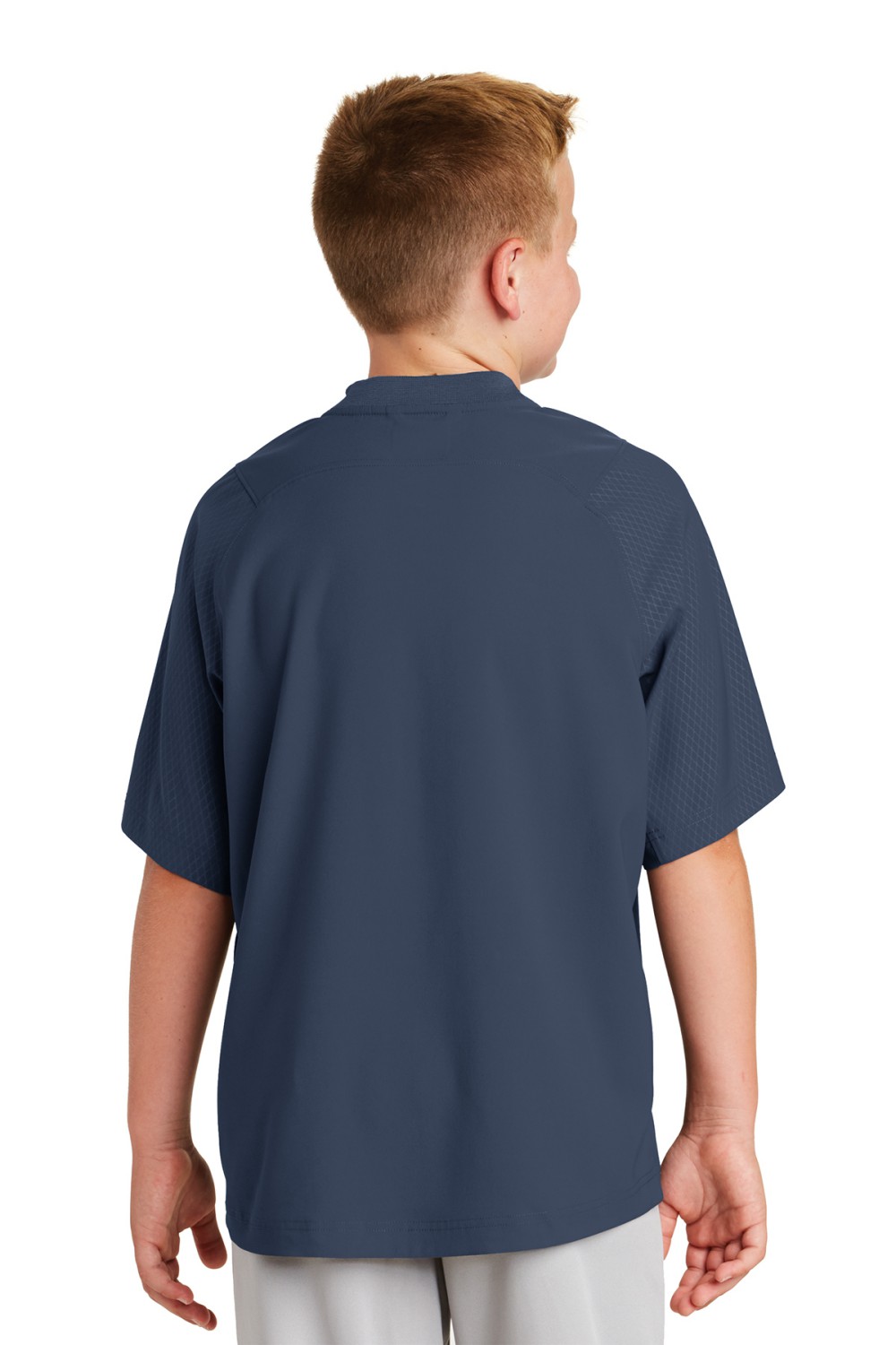 'New Era YNEA600 Youth Cage Short Sleeve 1/4 Zip Jacket'