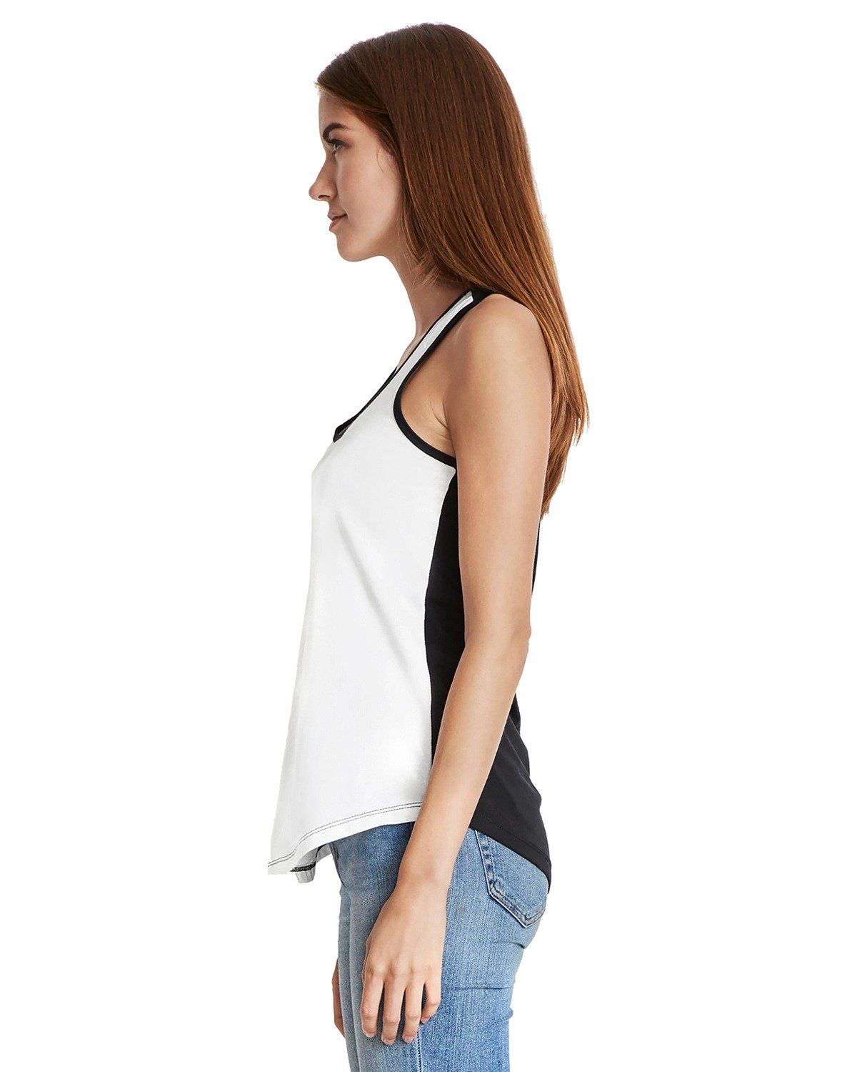 'Next Level 1534 Ladies' Ideal Colorblock Racerback Tank'