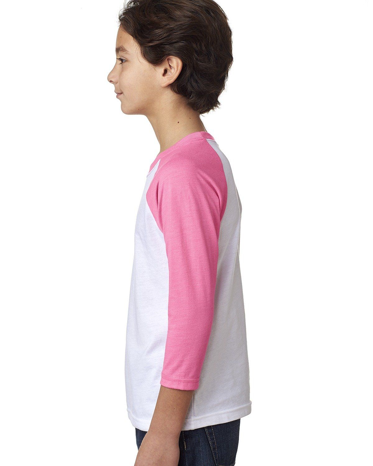 'Next Level 3352 Youth CVC Quarter Sleeve Raglan T-Shirt'