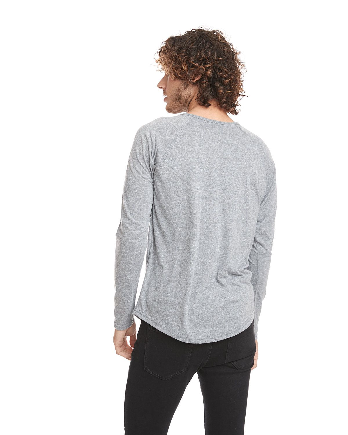 'Next Level 6072 Men's Triblend Long-Sleeve Henley'