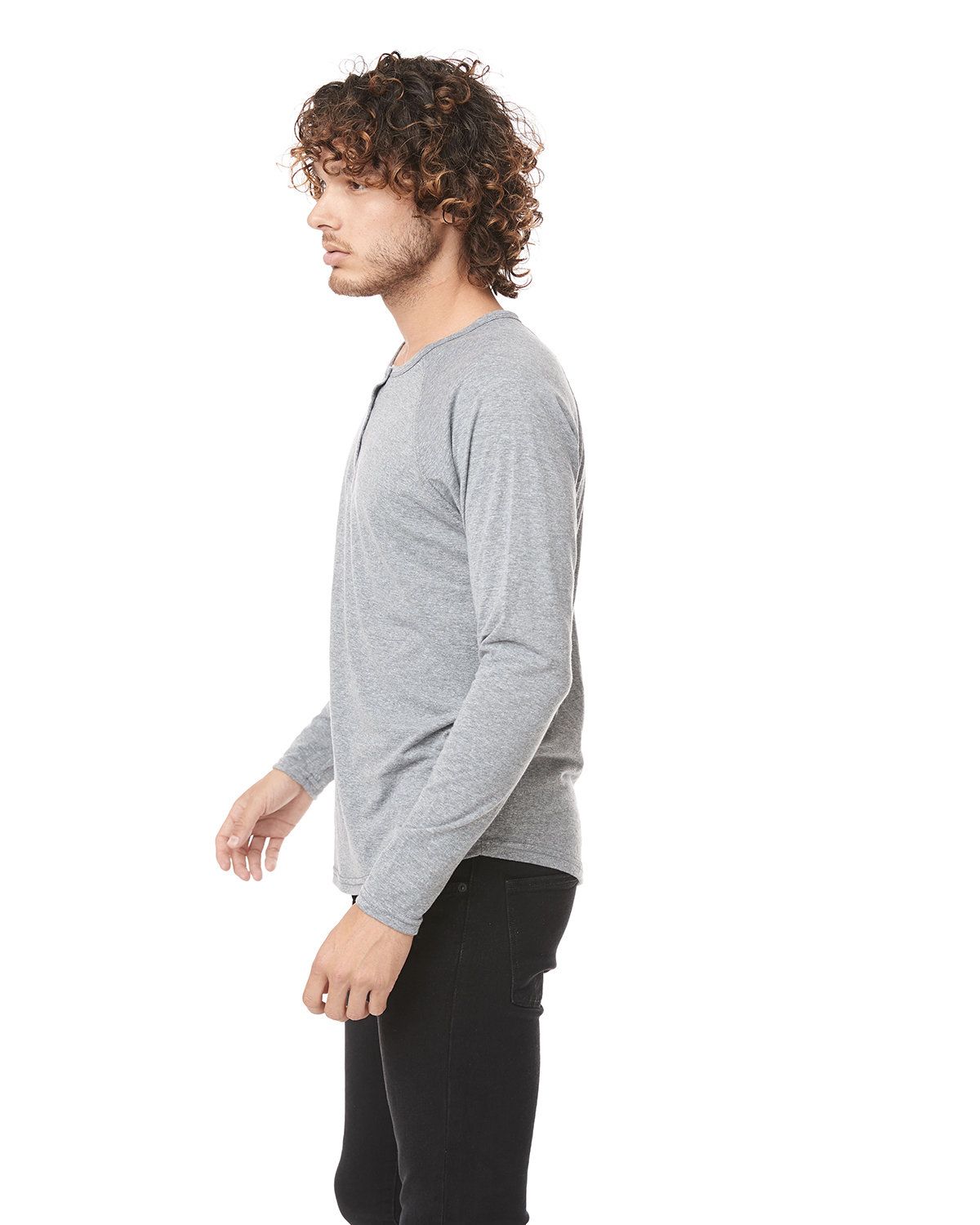 'Next Level 6072 Men's Triblend Long-Sleeve Henley'