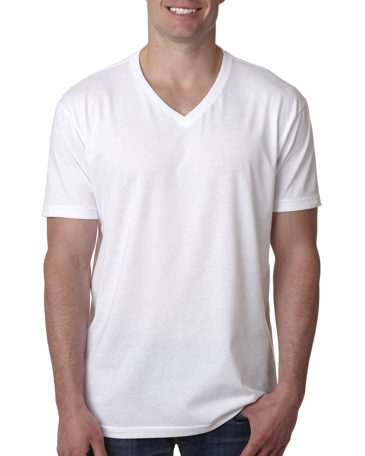 'Next Level 6240 Fitted CVC V Neck Cotton Polyester T-Shirt'