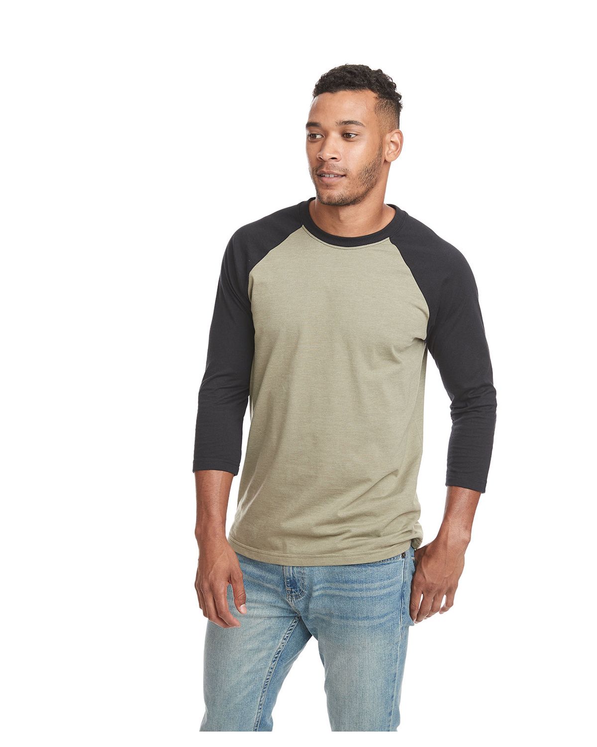 'Next Level 6251 Unisex's CVC 3/4 Sleeve Raglan Baseball T-Shirt'