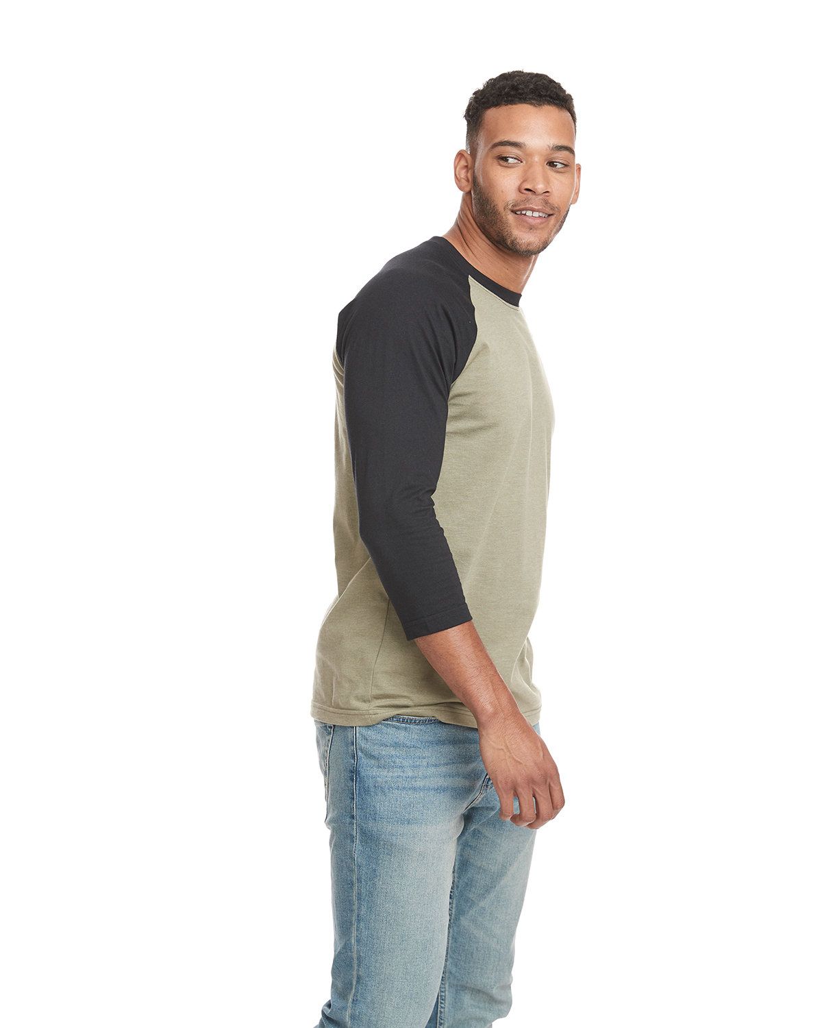 'Next Level 6251 Unisex's CVC 3/4 Sleeve Raglan Baseball T-Shirt'