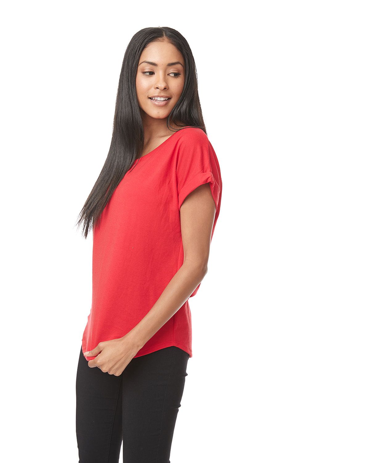 'Next Level 6360 Ladies' Dolman with Rolled Sleeves'