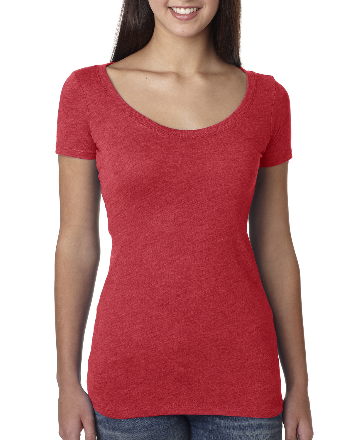 'Next Level 6730 Ladies' Rayon Triblend Cotton Scoop T-Shirt'