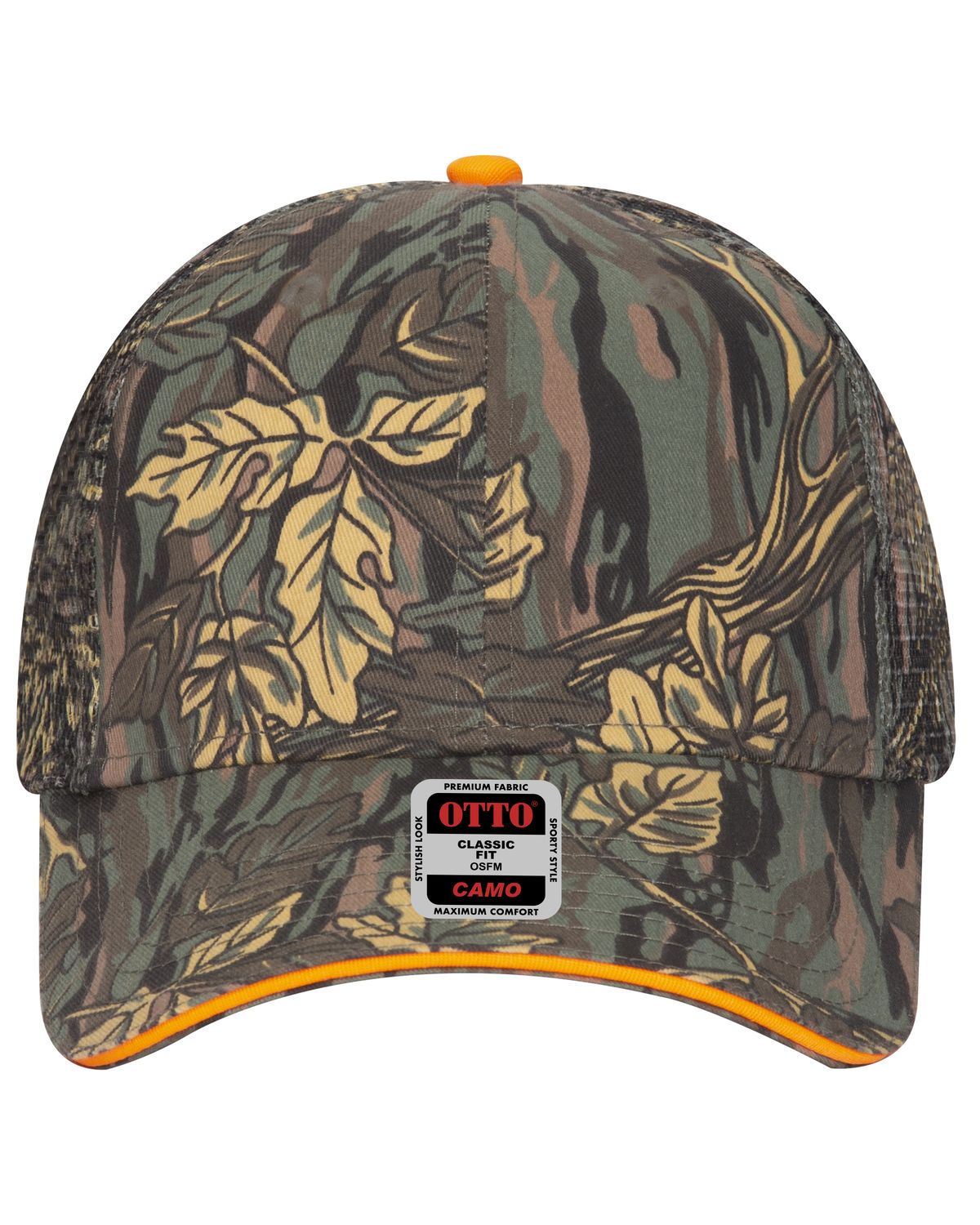 'OTTO 106 752 Otto cap camouflage 6 panel low profile mesh back trucker hat'