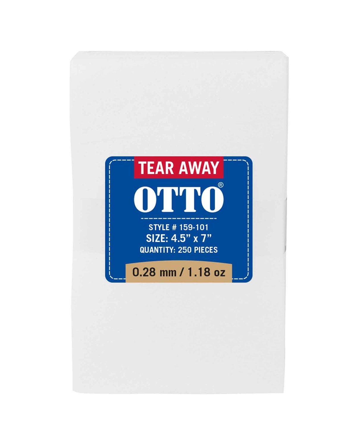 'OTTO 159 101 Otto embroidery stabilizer backing tear away sheets'