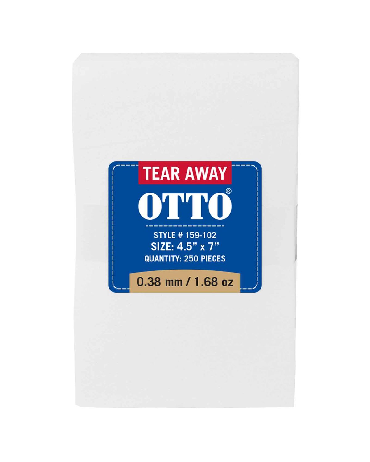 'OTTO 159 102 Otto embroidery stabilizer backing tear away sheets'