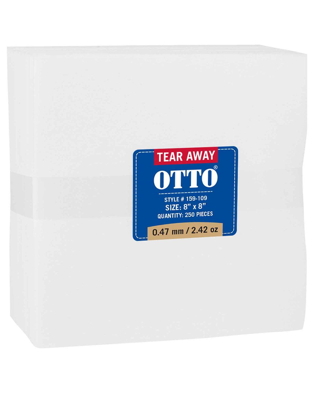 'OTTO 159 109 Otto embroidery stabilizer backing tear away sheets'