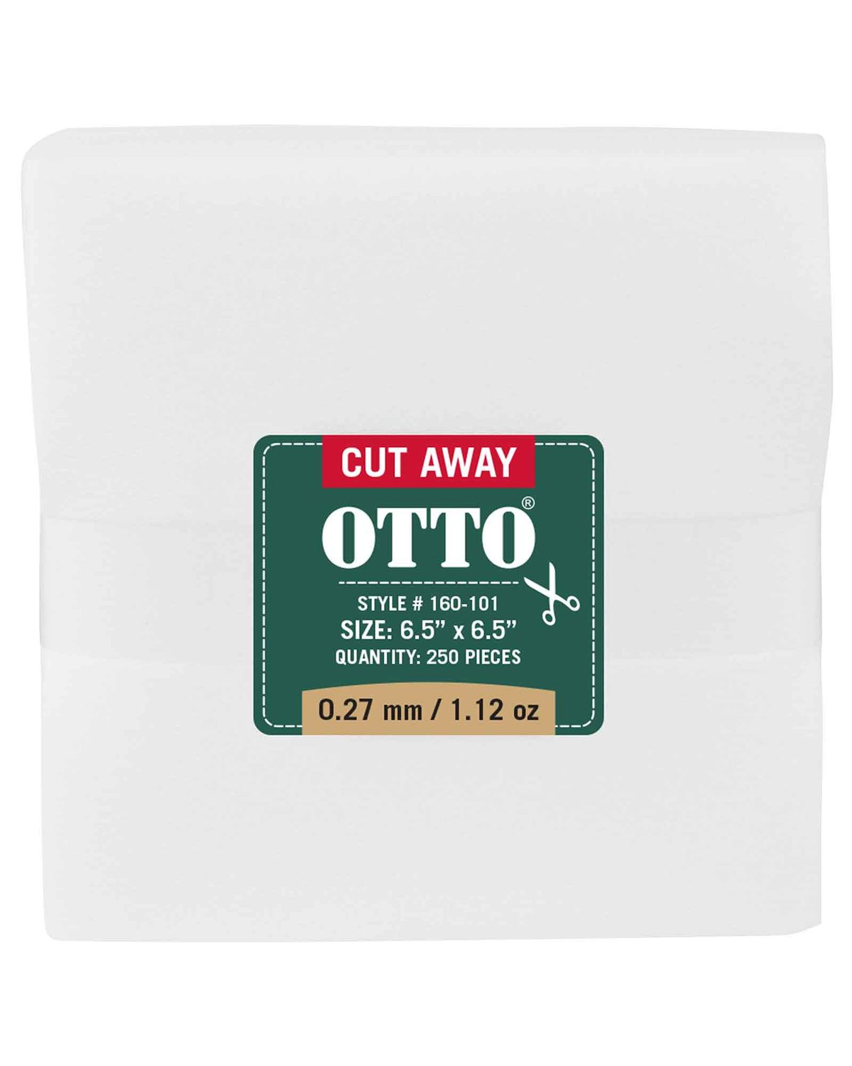 'OTTO 160 101 Otto embroidery stabilizer backing cut away sheets'