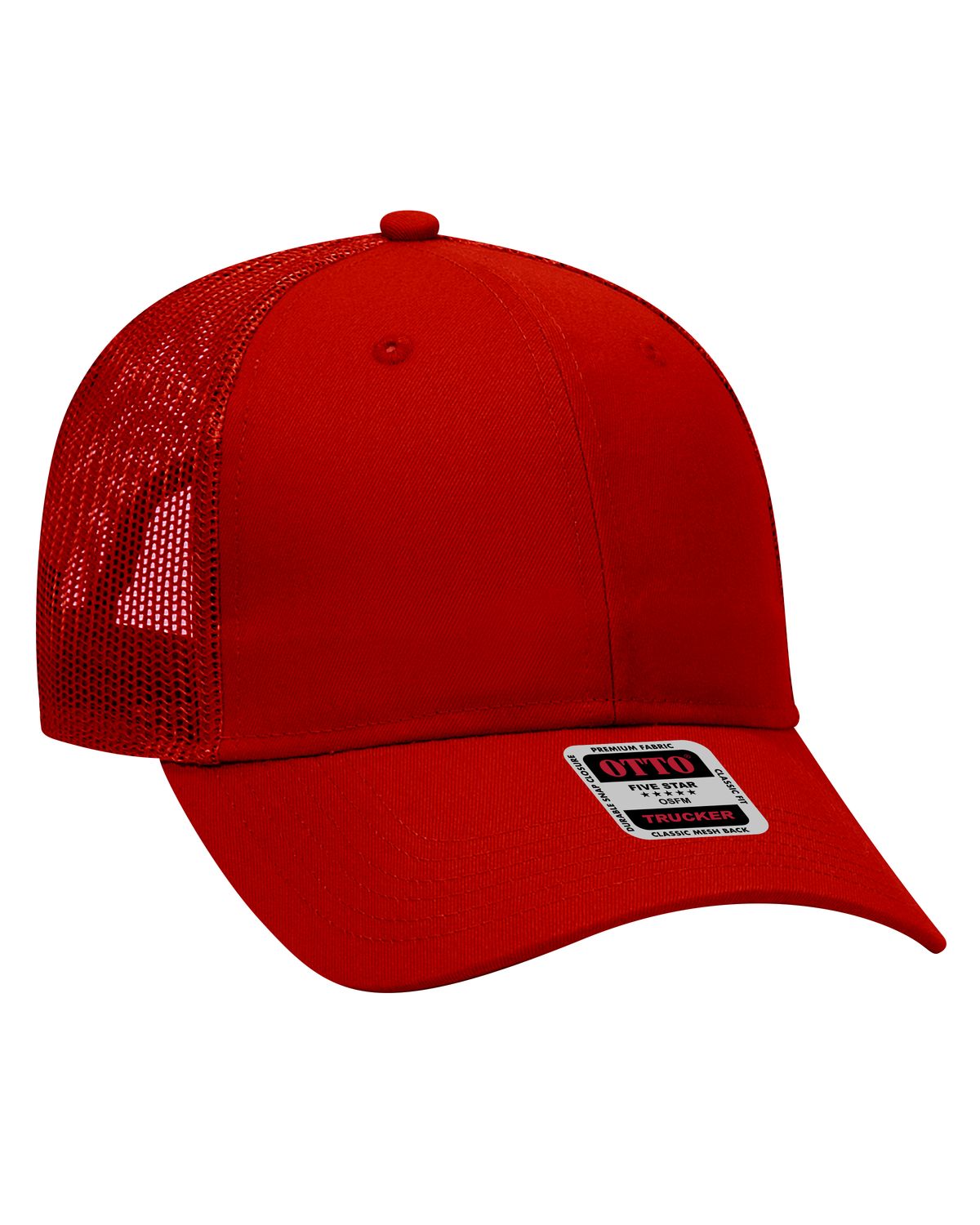 'OTTO 30 287 Otto cap 6 panel mid profile mesh back trucker hat'