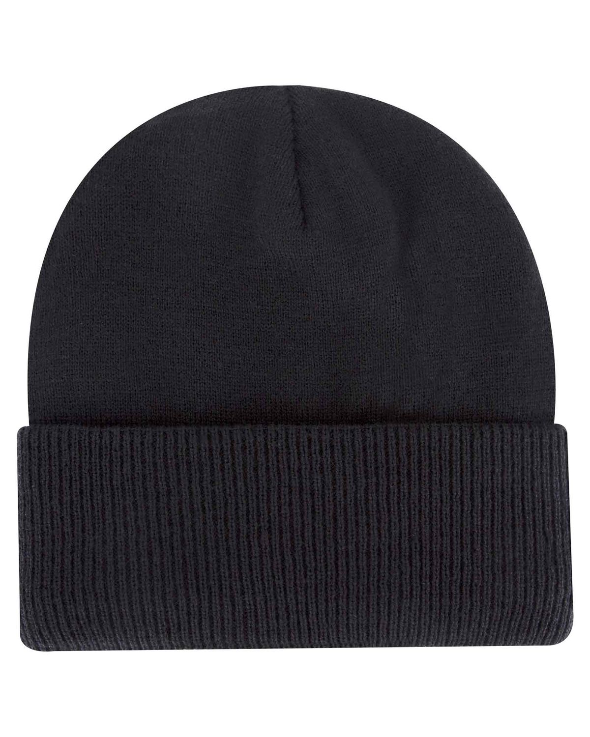 'OTTO 82 1316 Otto cap 12" classic knit beanie w/ inside fleece lining & rib knit cuff'