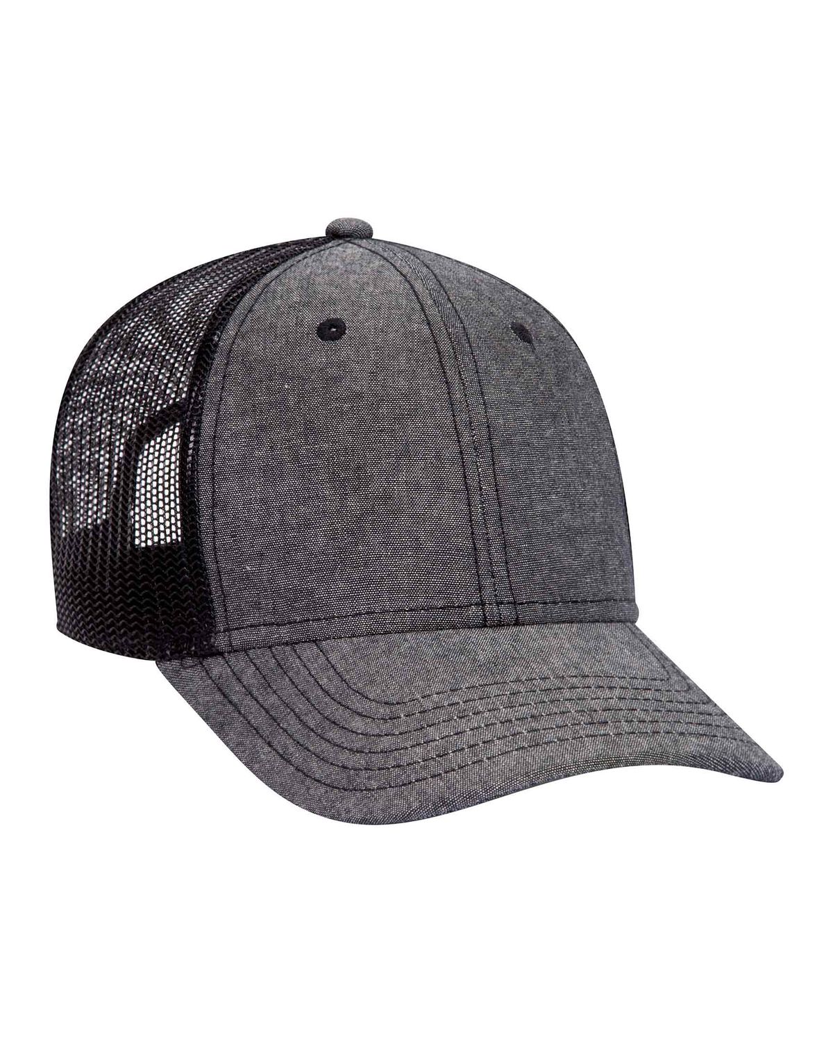 OTTO CAP 83-1279 6 panel low profile mesh back trucker hat