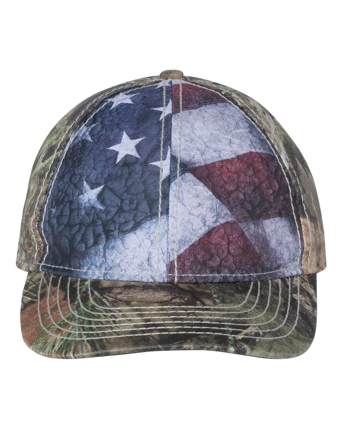 'Outdoor Cap SUS100 Camo Cap with Flag Sublimated Front Panels'