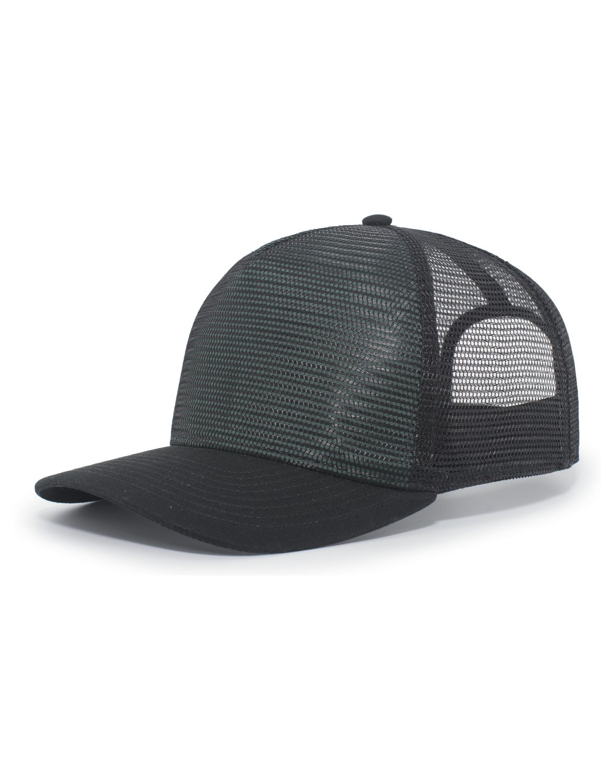 'Pacific Headwear P724 5 panel mesh overlay trucker snapback'
