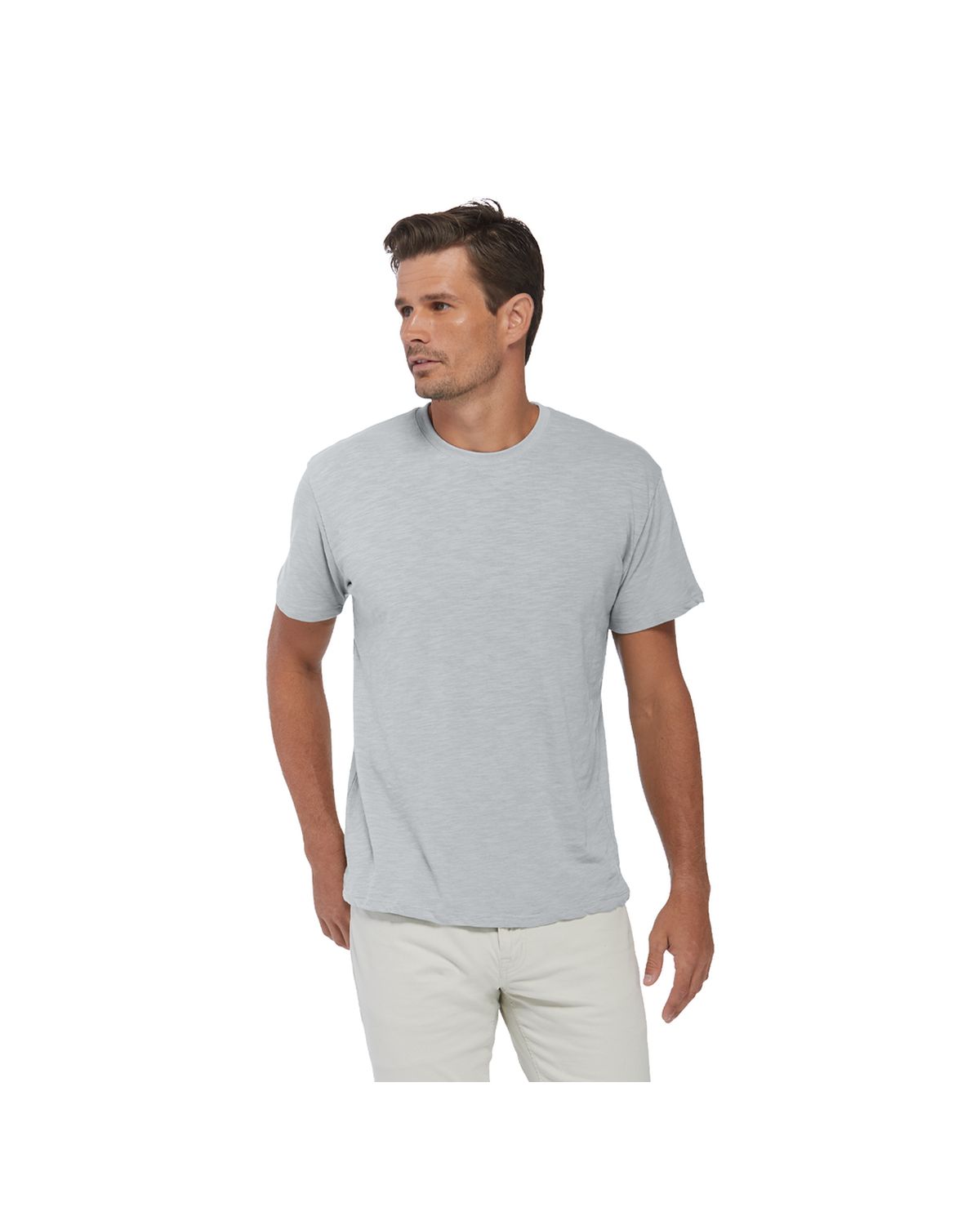 'Platinum P601S Adult Slub Short Sleeve Crew Neck Tee'