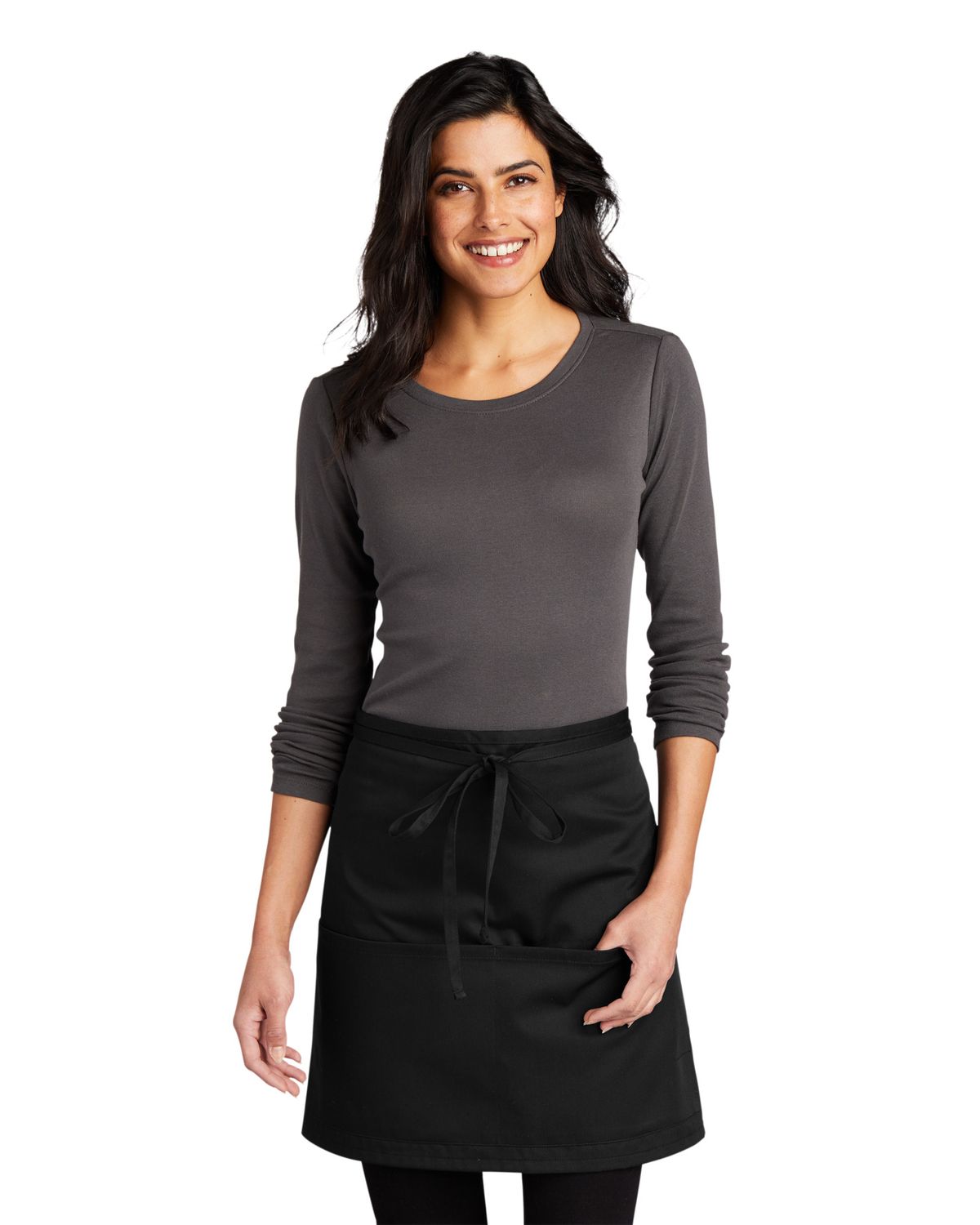 'Port Authority A706 Easy Care Half Bistro Apron with Stain Release'