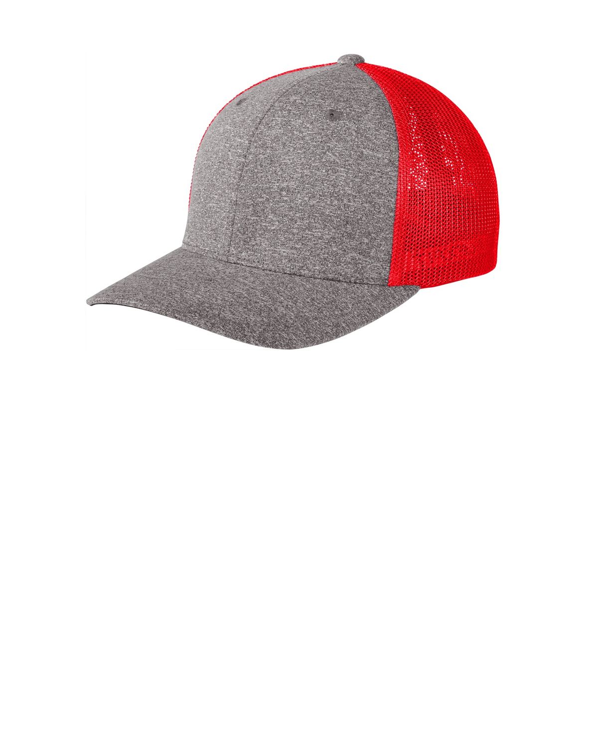'Port Authority C302 Youth Flexfit Melange Mesh Back Trucker Cap'